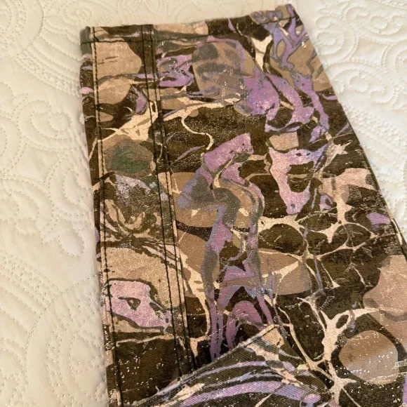 Anthropologie Pilcro The Wanderer Pants Jeans Metallic Gold Thread Design 29 - Picture 10 of 11